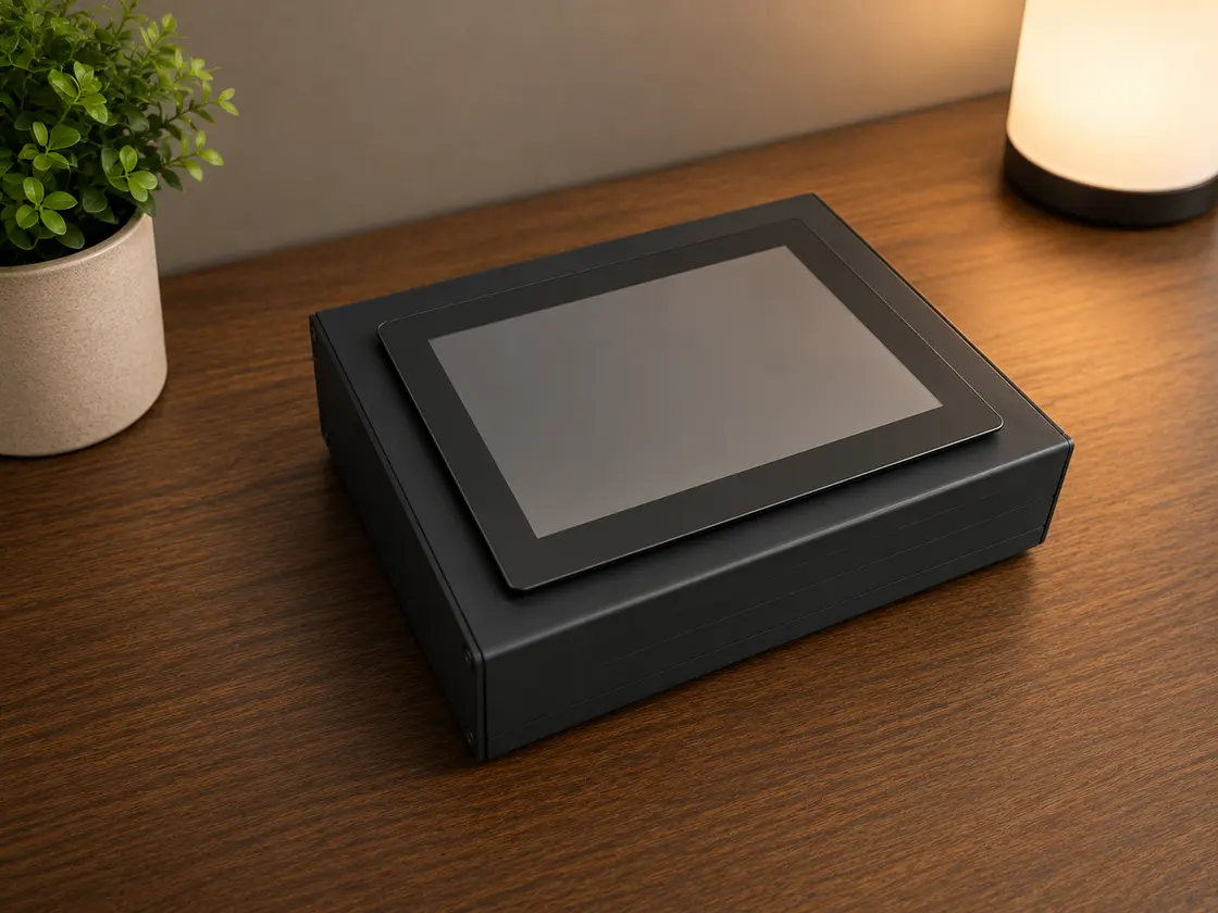 Kinder-Box multilingual audio player for kids with touchscreen, designed in Switzerland